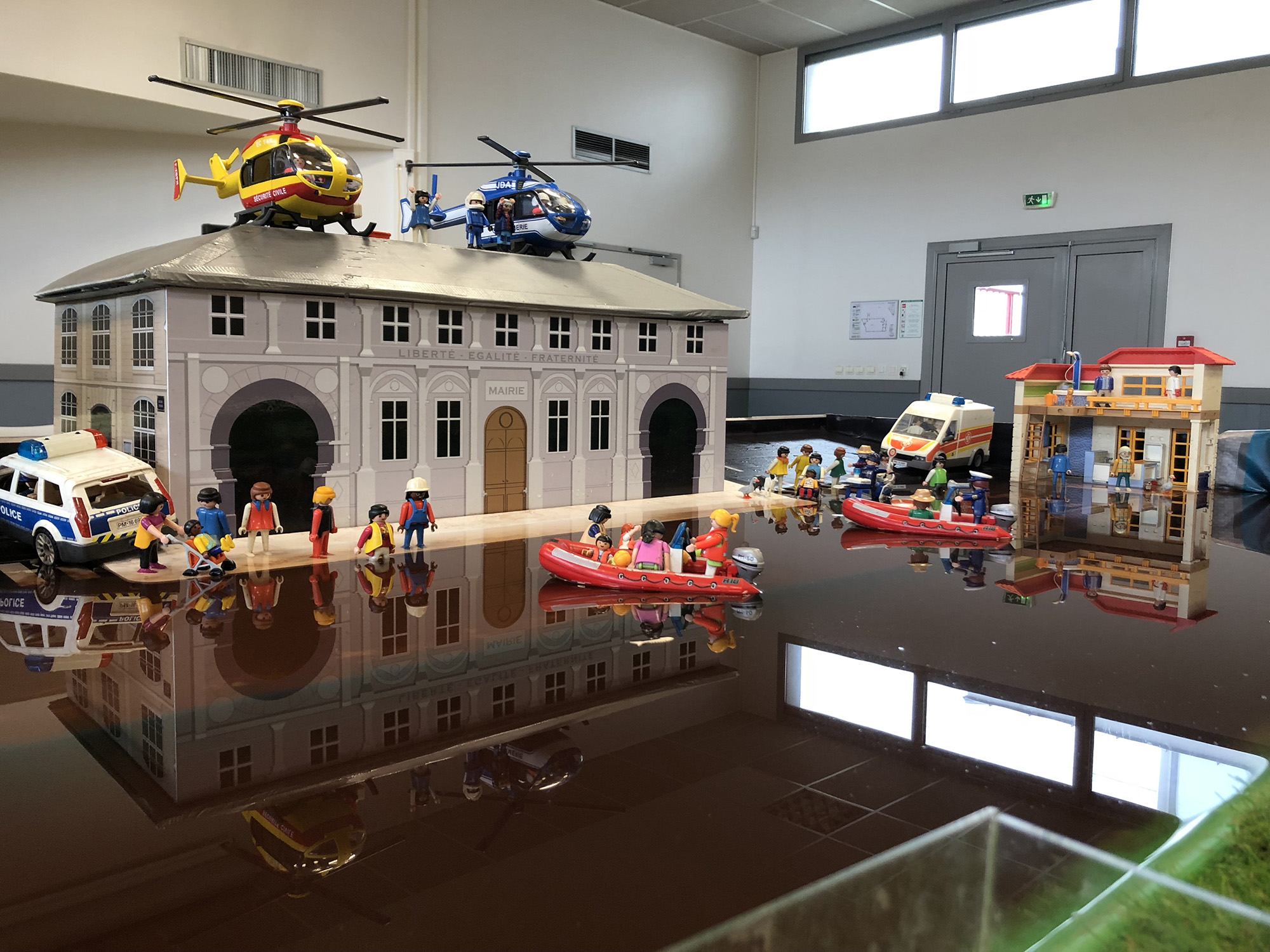 maquete inondation en playmobil